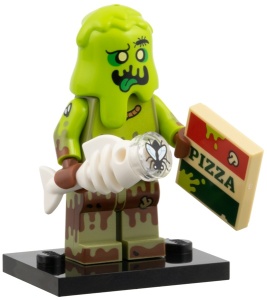 col29-6 Vuilmonster met visgraat, vieze pizadoos en standaard *