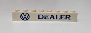 crssprt01pb13-1G Steen 1x8 ZONDER bodemtubes VW DEALER wit gebruikt *5V07-02