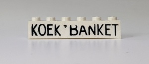 crssprt02pb11-1G Steen 1x6 ZONDER bodemtubes KOEK en BANKET wit gebruikt *5V05-02