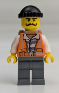 cty0754 Police- City Bandiet met oranje vest en snor NIEUW *0M0000