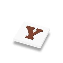 CUSE8026 Tegel 1x1 met chocoladeletter Y *0A000