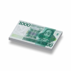 CUSE8158 Tegel 1x2 1.000 gulden Spinoza wit *0A000