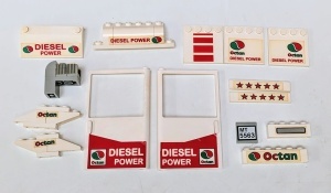 div5563 Sticker onderdelen voor set 5563 (15 stuks, incompleet) wit gebruikt *5S087