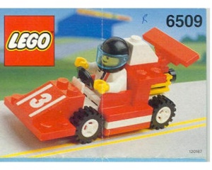 INS6509-Gb 6509 BOUWBESCHRIJVING- Red Devil Racer MET GAATJES gebruikt *LOC RB