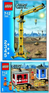 INS7905-Gb 7905 BOUWBESCHRIJVING- Tower Crane MET GAATJES (5 delen, 2 boekjes) gebruikt *
