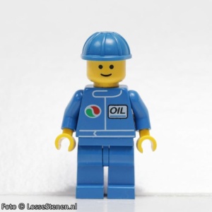 oct016G Octan - Blauwe overall met OCTAN logo, blauwe Cap, blauw benen, standaard hoofd gebruikt *0M0000