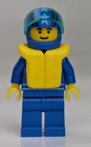 oct037aG Octan - Blauw torso, blauwe helm met sterren en strepen, reddingsvest gebruikt *0M0000