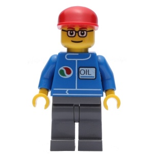 oct053 Octan - Blauwe torso met OCTAN logo, rode pet en bril NIEUW *0M0000