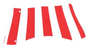 sailbb35-1G Piratenzeil 31x14 bodem rood/wit wit gebruikt *5D000