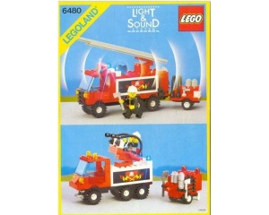 Set 6480-G Set 6480 Hook and Ladder Truck, zonder doos (99% compleet) gebruikt * - Img 2