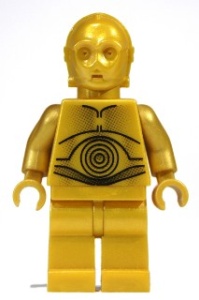 sw0161aG Star Wars:C-3PO - Pearl Gold with Pearl Gold Hands gebruikt *0M0000