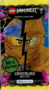 VZ NIN08 Verzamelkaarten: Ninjago Serie 8 nrxt level CRYSTALIZED, pakje van 6 kaarten. NIEUW *