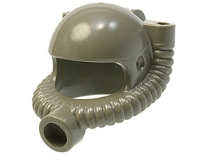 x168-10 Onderwaterhelm met slang donker, grijs (klassiek) NIEUW *0L0000
