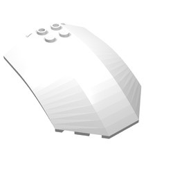 x224-1G Cockpit ruit 8x6x2 gebogen wit NIEUW *