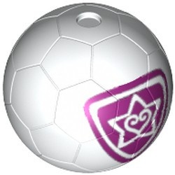 x45pb06-1 Voetbal Hart en stee wit NIEUW *0L0000
