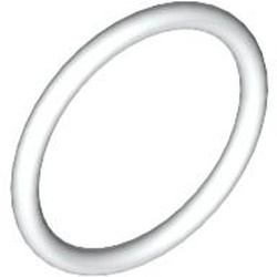 x71-1 Rubber bandje klein 2 noppen doorsnede wit NIEUW *0L0000
