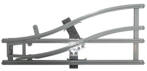 x878cx2-9G Trein, Rails 4.5V Handwissel links lichtgrijs (klassiek) gebruikt *
