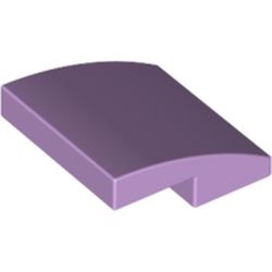 15068-154 Dakpan rond 2x2x2/3 geen noppen afgerond lavender, licht NIEUW *1B103