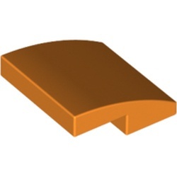 15068-4G Dakpan rond 2x2x2/3 geen noppen afgerond oranje gebruikt *1D037