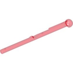 15303-17G Balk rond einde (Dart) transparant rood gebruikt *1E014