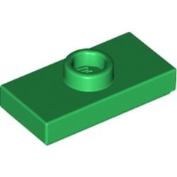 15573-6 Platte plaat 1x2 met 1 nop groen NIEUW *1B348