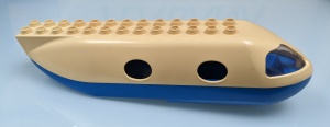 2150c04-1G DUPLO vliegtuig met blauwe basis ERG VERGEELD ZIE FOTO (PAKKETPOST) wit gebruikt *