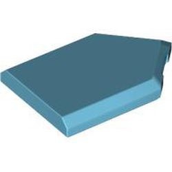 22385-156 Tegel 2x3 zeskantig blauw, middenazuur NIEUW *5A074