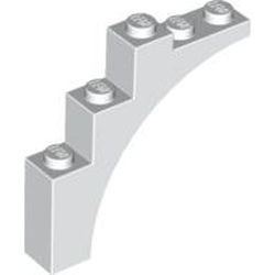 2339-1 Steen, halve boog 1x5x4 (trapsgewijs) wit NIEUW *1B379