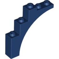 2339-63 Steen, halve boog 1x5x4 (trapsgewijs) blauw, donker NIEUW *1B379