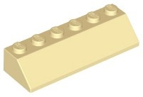23949-2 Dakpan 45 graden 2x6 crème NIEUW *1L000