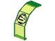 2408p01-16G Ruit 10x6x11 3x geknikt met Blacktron II logo transparant, neongroen gebruikt * - Img 2