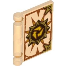 24093pb007-98 Boekkaft met gouden cirkel (Nexo Knights boek) transparant oranje NIEUW *0D0000