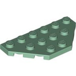 2419-48G Platte plaat 3x6 twee afgekapte hoeken groen, zandkleurig gebruikt *