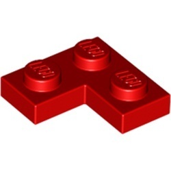 2420-5G Platte plaat 2x2 hoek rood gebruikt *1B374