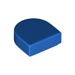 24246-7 Tegel 1x2 halve circel (Stadium) blauw NIEUW *1B140