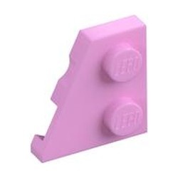 24299-104 Wig plaat 2x2 links roze, helder NIEUW *1B229
