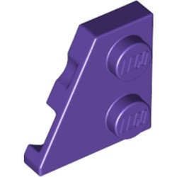 24299-89 Wig plaat 2x2 links paars, donker NIEUW *1B229