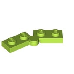 2429c01-34 Scharnierplaat 1x4 compleet (horizontaal 2 x 1x2) lime NIEUW *1B300