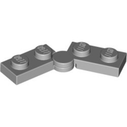 2429c01-86 Scharnierplaat 1x4 compleet (horizontaal 2 x 1x2) grijs, licht (blauwachtig) NIEUW *1B300