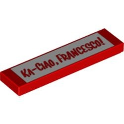 2431pb207-5G Tegel 1x4 KA-CIAO FRANCESCO rood gebruikt *5t04-05