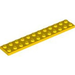 2445-3G Platte plaat 2x12 geel gebruikt *1A036