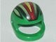 2446pb09-6 Groene helm met racestrepen groen NIEUW *0L0000