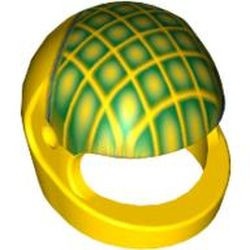 2446pb27-3 Helm met Ferrari F. Masse motief (groen vlak) geel NIEUW *0L0000