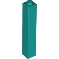 2453b-39 Steen 1x1x5 DICHTE nop turquoise, donker NIEUW *5K0000