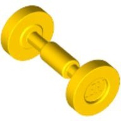 2496-3G Wiel Trolley/skateboard geel gebruikt *1E012
