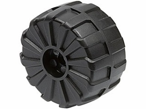 2515-11G Hardplastic wiel groot (54x30) PAST NIET DOOR BRIEVENBUS zwart gebruikt *