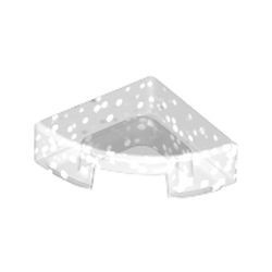 25269-101 Tegel 1/4 rond transparant, glitter NIEUW *5A078