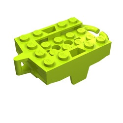 26021-34 Bodemplaat 4x5 rollercoaster lime NIEUW *3D000