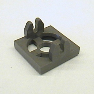 2609-10G Platte plaat 2x2- magneethouder BODEM zonder noppen donker, grijs (klassiek) gebruikt *1D000