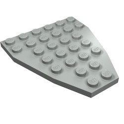 2625-9 Boegplaat 7x6 zonder inham zijkant lichtgrijs (klassiek) NIEUW *5A011